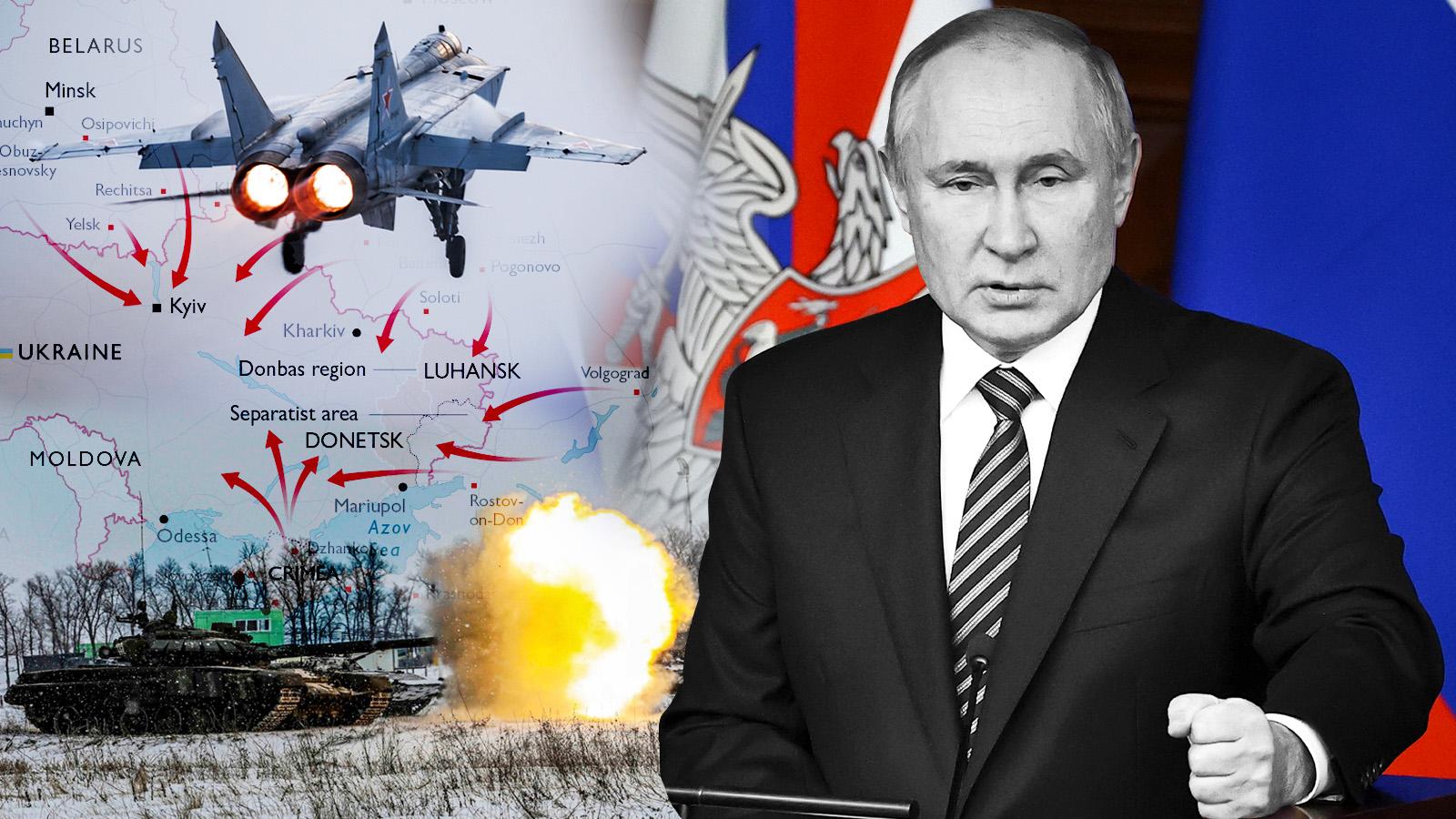 Russia Putin Ukraine conflict and wars 2022. Facts about the conflict in Ukraine in 2022/2023 by Russian Federation