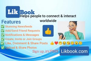 Likbook social media site or website